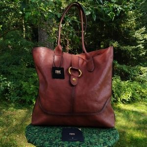 NWT Frye Ring Tote, Cognac Leather
